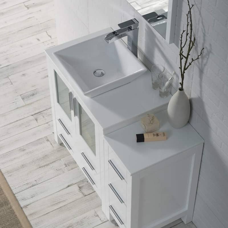 Blossom Sydney 42" Bathroom Vanity with Storage Side Cabinet & Mirrors