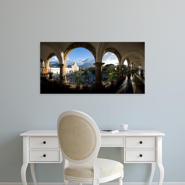 Easy Art Prints Panoramic Image 'Palace, Palacio De Los Capitanes Generale, Antigua Guatemala, Guatemala' Canvas Art