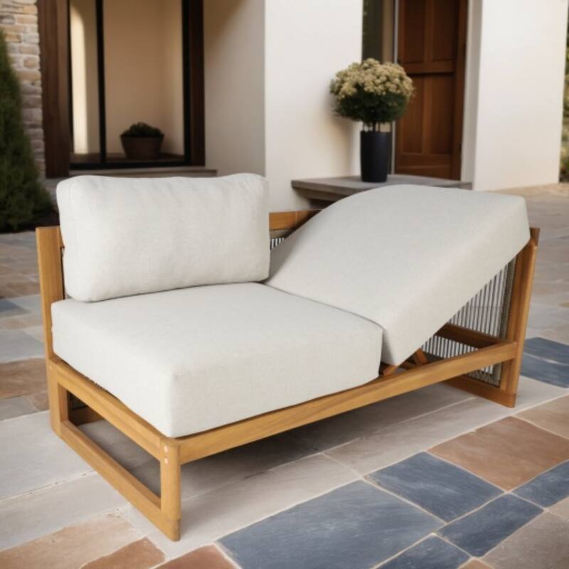 Modern Rope-woven Modular Outdoor Sectional Sofa Set with Adjustable Recliners and Olefin Cushions