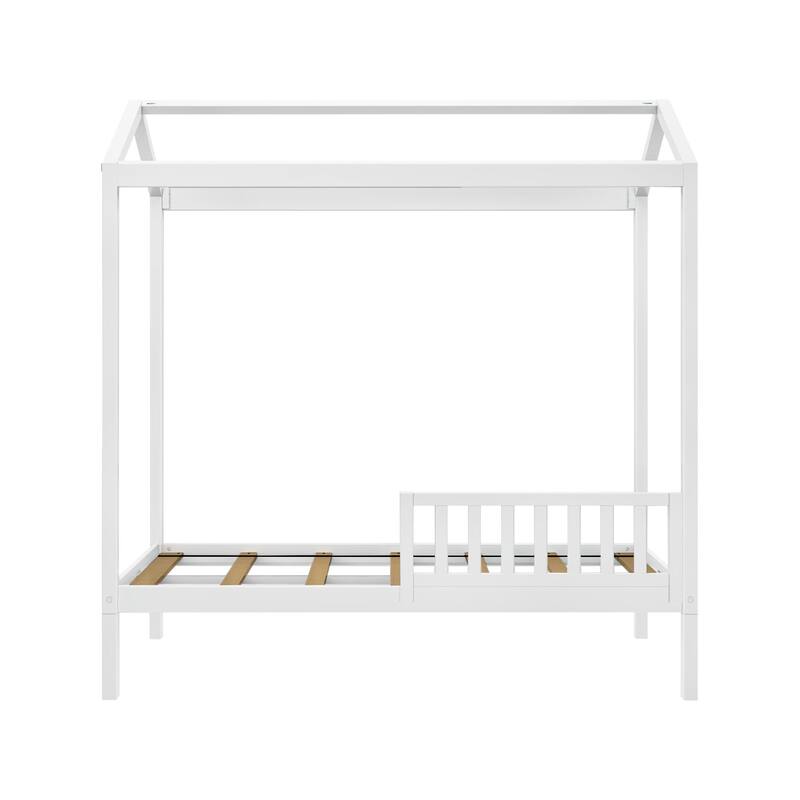 Max and Lily Twin House Bed with Guard Rail