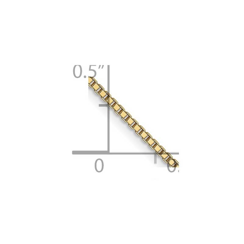 Curata 10k Yellow Gold Solid 1.0mm Box Chain Necklace Options: 16 18 20 24