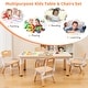 preview thumbnail 11 of 31, Gymax Kids Height Adjustable Table and 4 Chairs Set with Graffiti