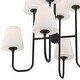 preview thumbnail 5 of 6, Keenan 8 Light Black Forged Chandelier - 28"W x 22.5"H