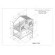 preview thumbnail 9 of 15, Twin Bunk House Bed wRoof, Door, Window, Shelf, Ladder, Guardrails