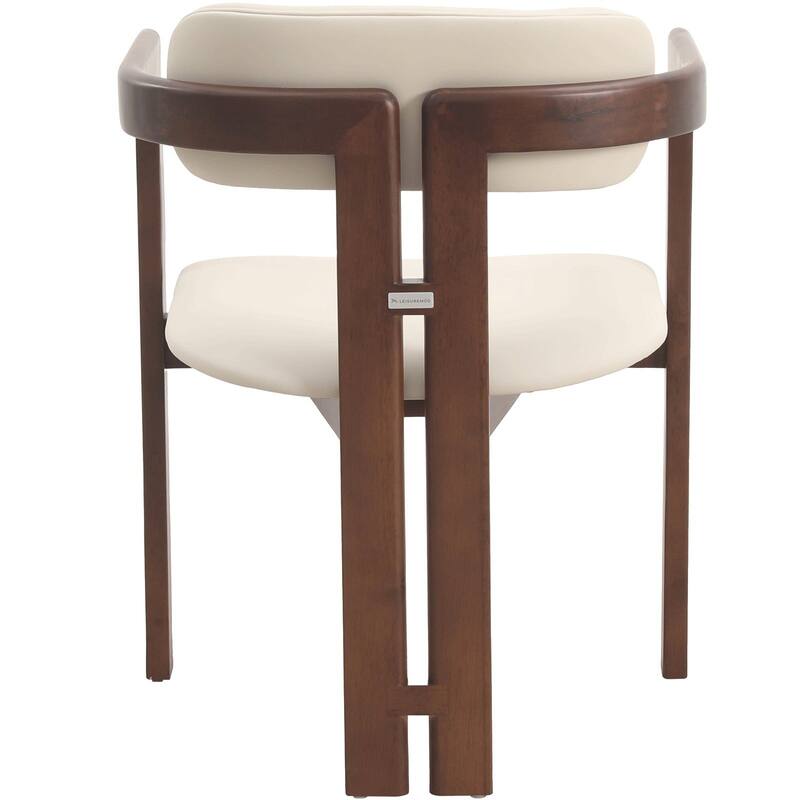 Velo Solid Wood Dining Chair Open Back Modern Accent Side Armchair