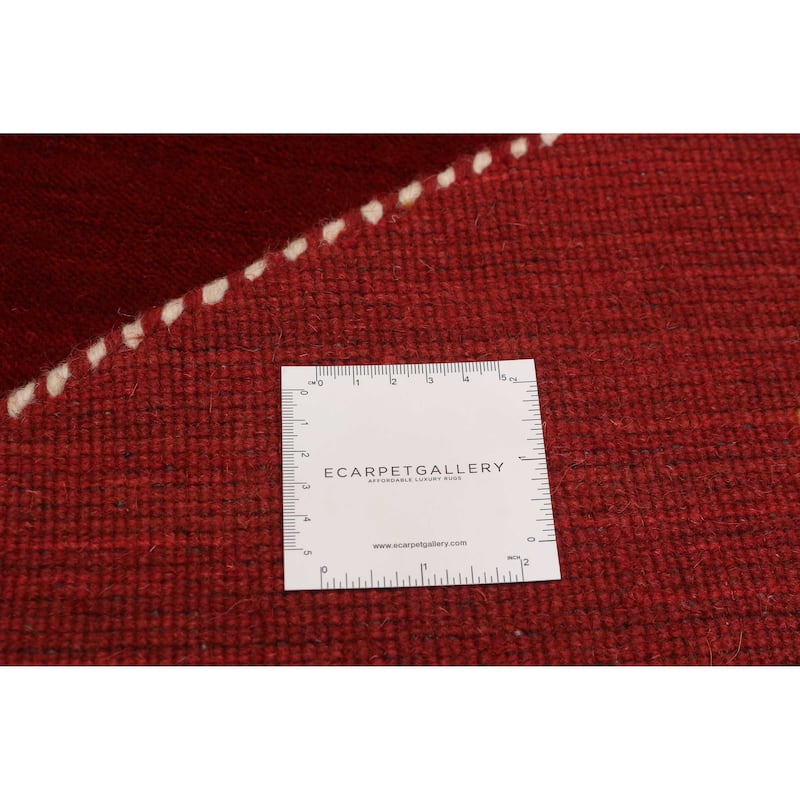 Kashkuli Gabbeh Red Rug 6'6" x 6'6" - 6'6 x 6'6