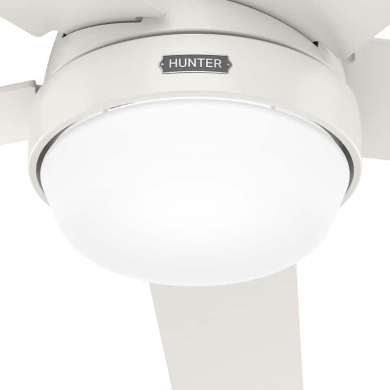 Hunter 52" WiFi Aerodyne Ceiling Fan w/ LED Light, Handheld Remote - Modern, Contemporary, Transitional - SMART FAN!