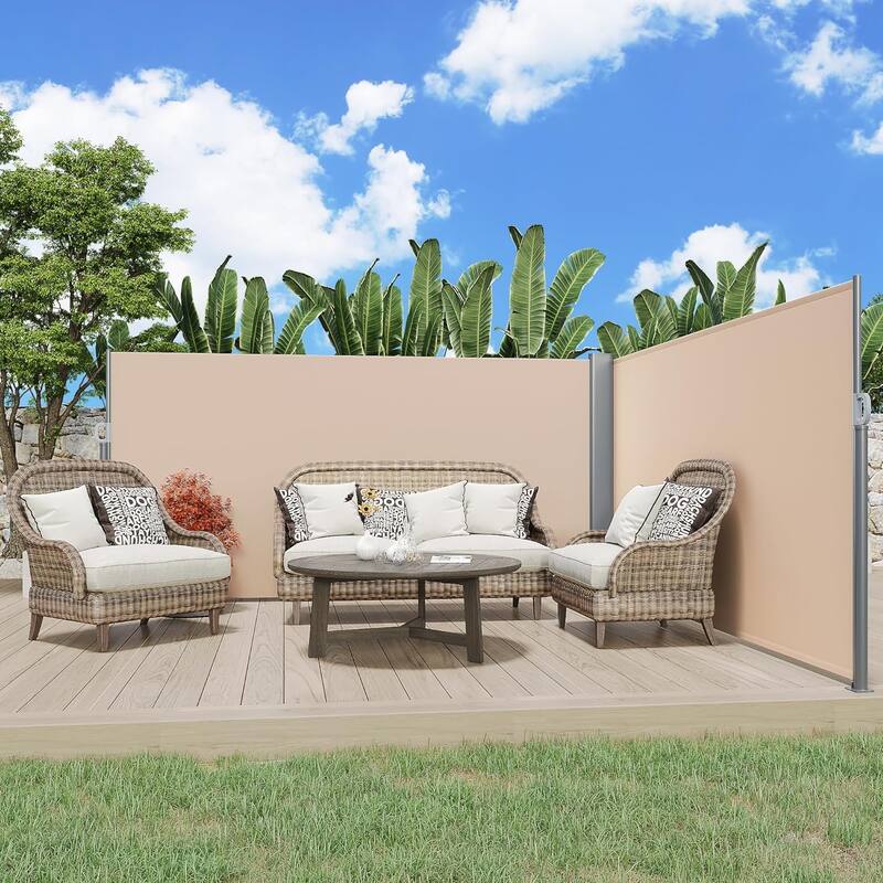 AECOJOY Retractable Side Awning Outdoor Privacy Screen