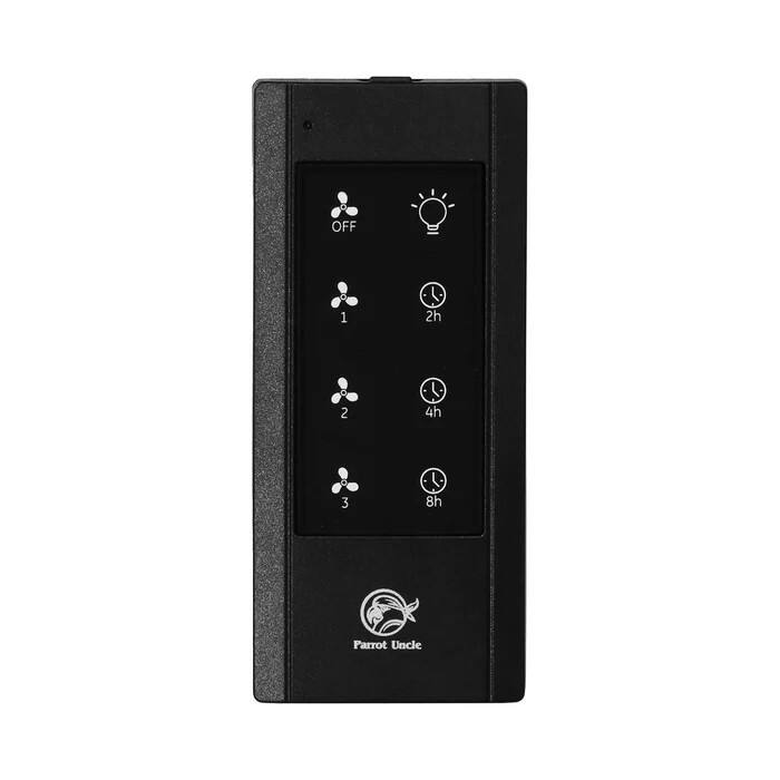 Black 3-Speed Ceiling Fan Remote Control