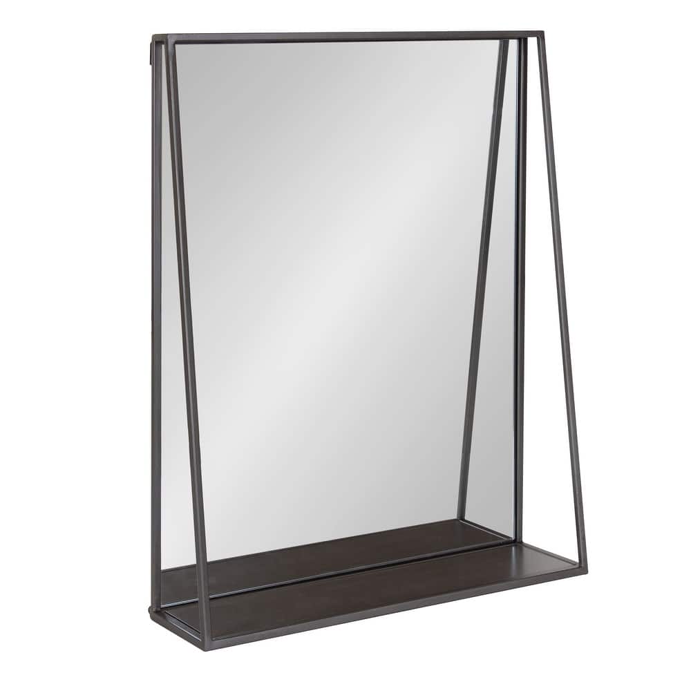 Kate and Laurel Lintz Metal Framed Mirror with Shelf