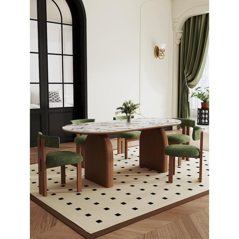 Bulgari Design Slate Stone Oval Dining Table - 71*31.5