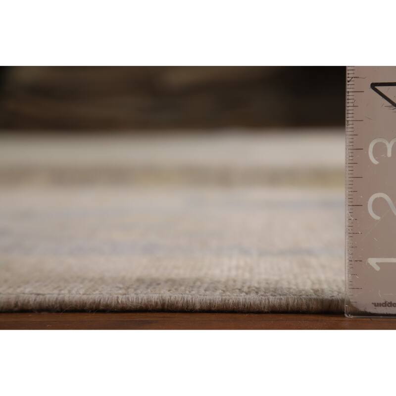 Hand Knotted Oriental 100% Wool Carpet Transitional All-Over Greys & Charcoal Oushak Area Rug - 13' 9'' X 9' 10''