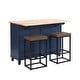 preview thumbnail 8 of 18, Farmhouse Kitchen Island Set with Drop Leaf and 2 Seatings,Dining Table Set with Storage Cabinet, Drawers and Towel Rack