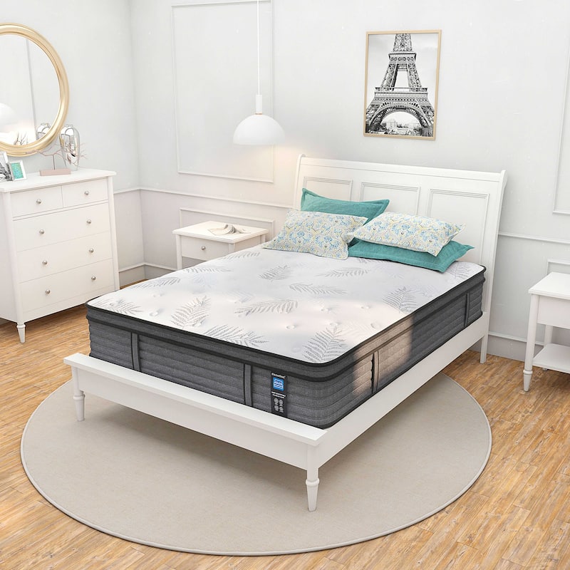 Modland 14" Firm Twin Gel Memory Foam Mattress - Hybrid, Edge Support & Back Pain Relief - King