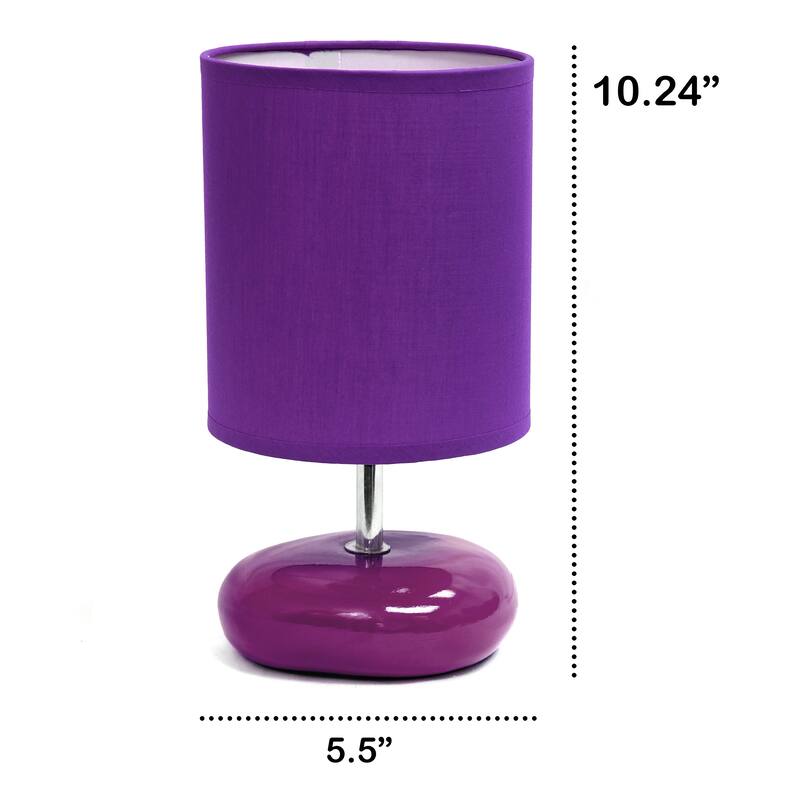 Creekwood Home 10.24" Traditional Mini Round Rock Table Lamp - 10.24