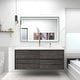 preview thumbnail 4 of 39, Selina 60" Wall Mounted Vanity with Single Sink on the Right