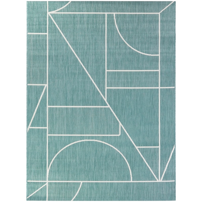 Bonomi Abstract Contemporary Indoor/Outdoor Area Rug