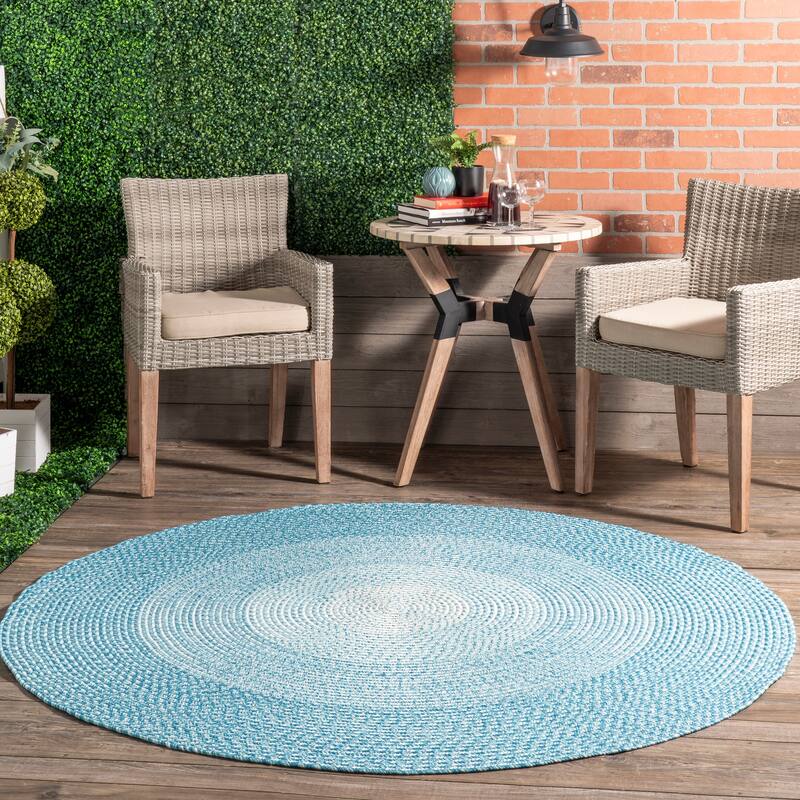Nuloom Jayda Braided Ombre Indoor/Outdoor Area Rug
