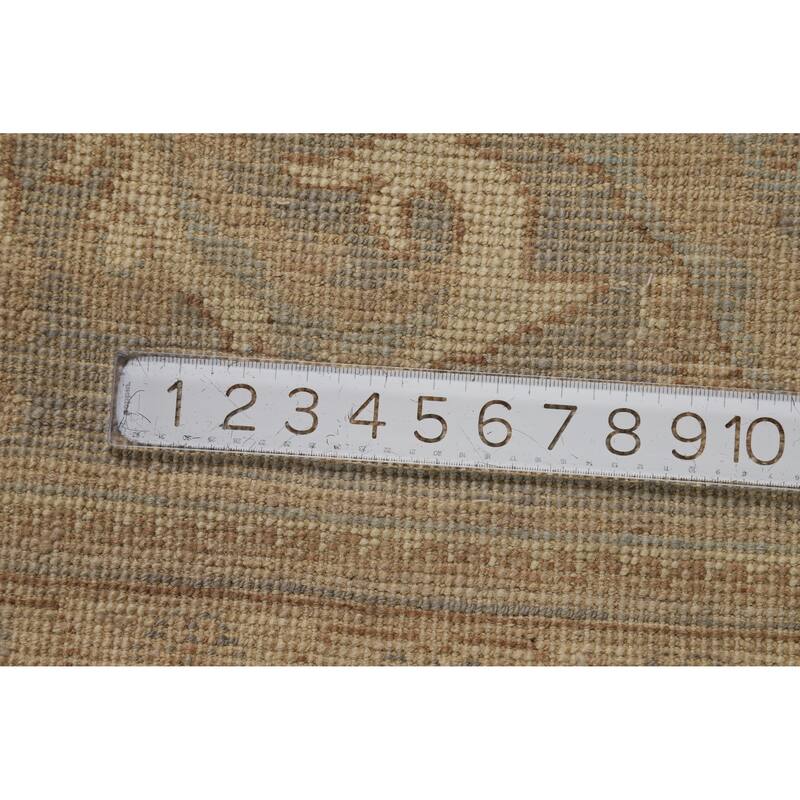 Hand Knotted Oriental 100% Wool Carpet Transitional All-Over Greys & Charcoal Oushak Area Rug - 12' 2'' X 9' 0''