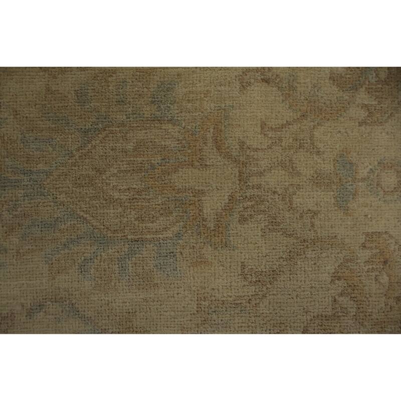 Hand Knotted Oriental 100% Wool Carpet Transitional All-Over Beige & Ivories Oushak Area Rug - 6' 8'' X 4' 11''