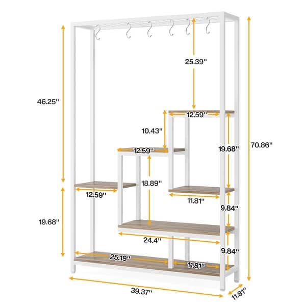 Tall Indoor Plant Stand, 70.9 inches Large Metal Plant Shelf Flower Bonsai Pots Bed Bath