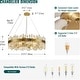 preview thumbnail 5 of 7, 32 in. Brass Modern Crystal Chandelier 2-Tier Gold Glam Chandelier Luxury Kitchen Island Pendant Light for Living Dining Room