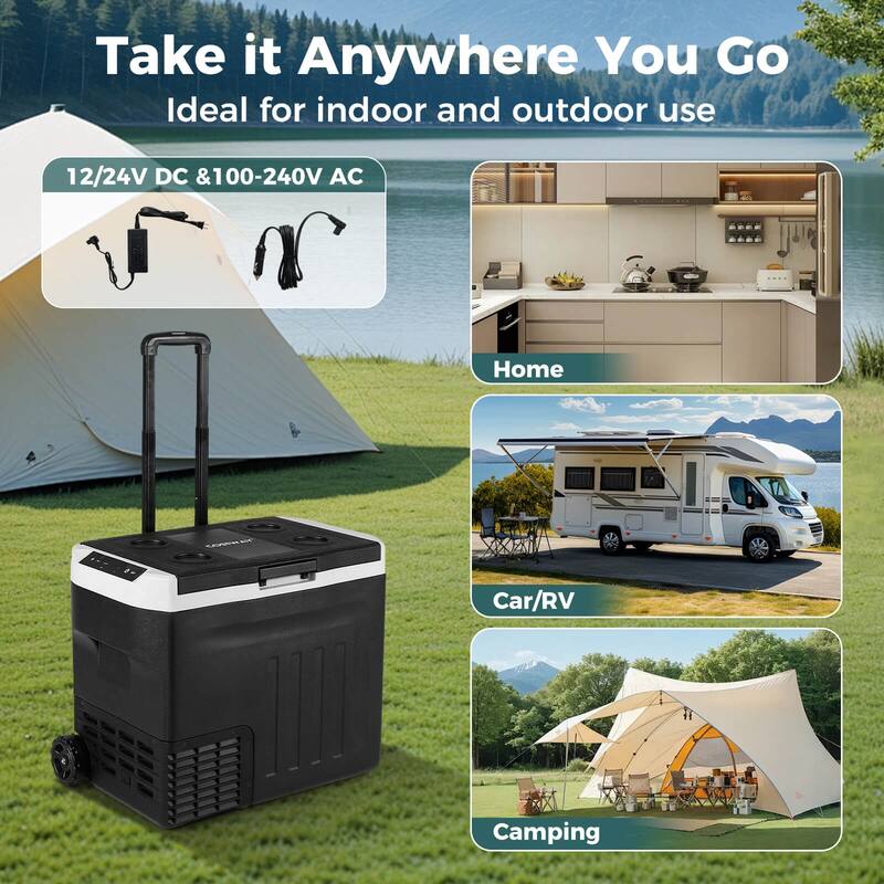 Portable Car Refrigerator 12 Volt Car Refrigerator 23/32/42 QT