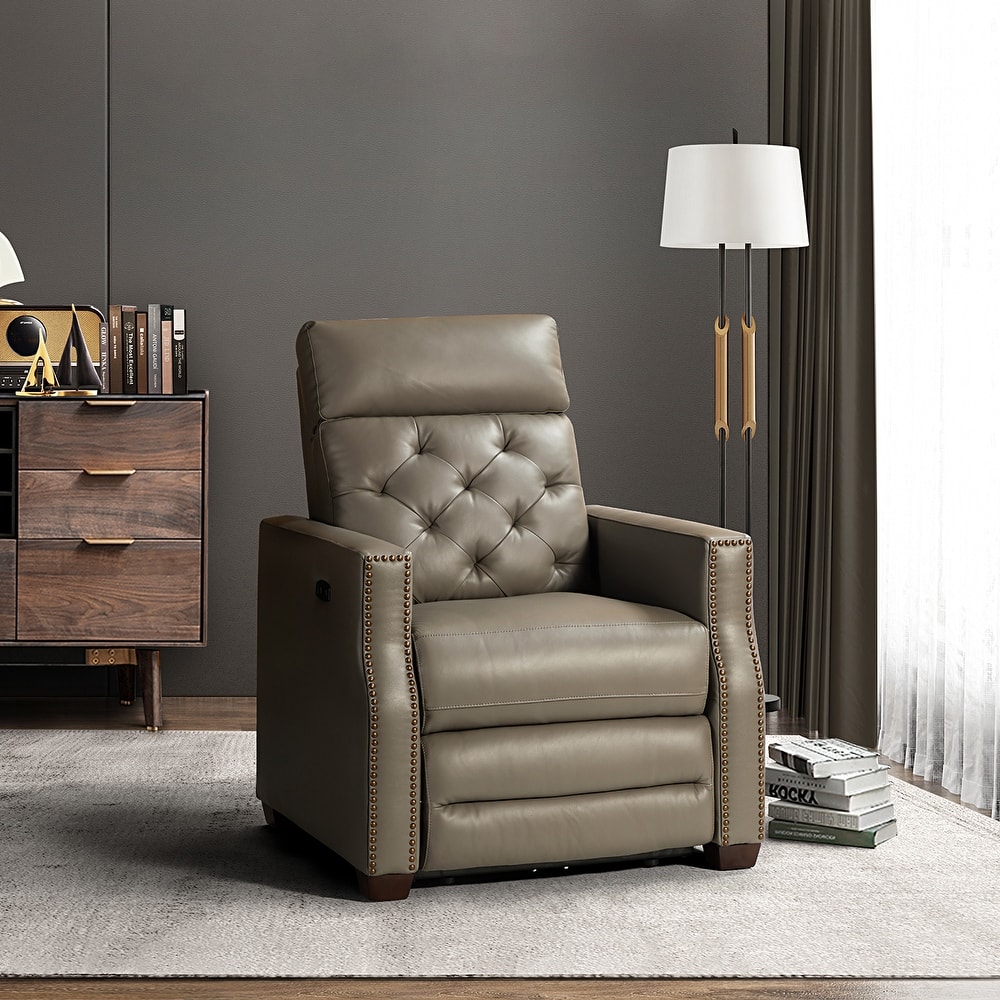 Alina 31.50" Wide Genuine Leather Power Recliner with USB Port