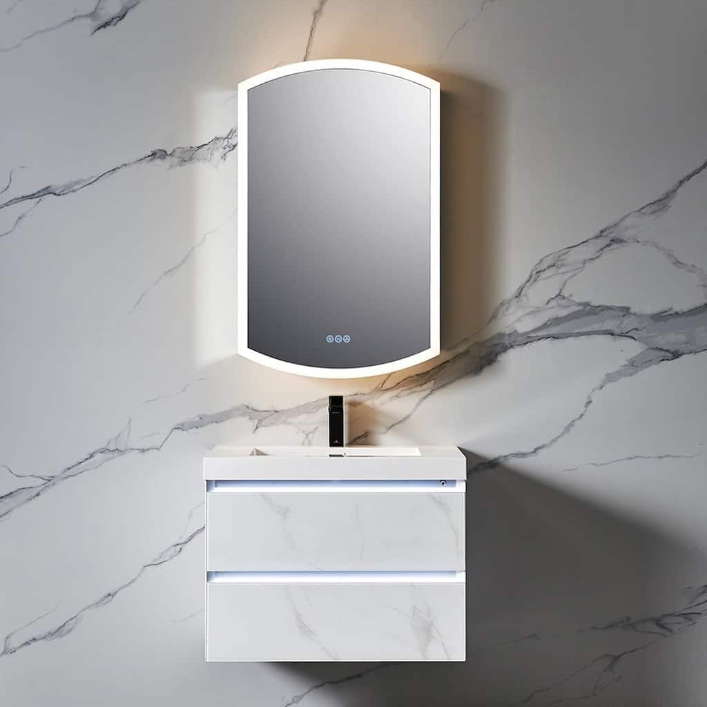 Blossom 24x38 Inch LED Medicine Cabinet with Lighted Mirror, Defogger