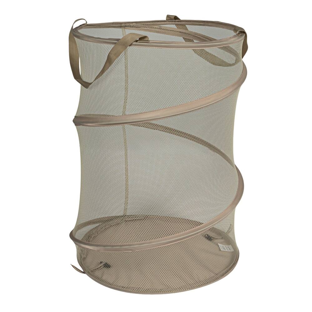 Household Essentials Pop-Up Mesh Laundry Hamper - 16.1"L x 16.1"W x 25.0"H