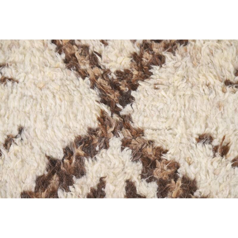 Geometric Anatolian Runner Rug Handmade Wool Carpet - 2'11"x 10'8"