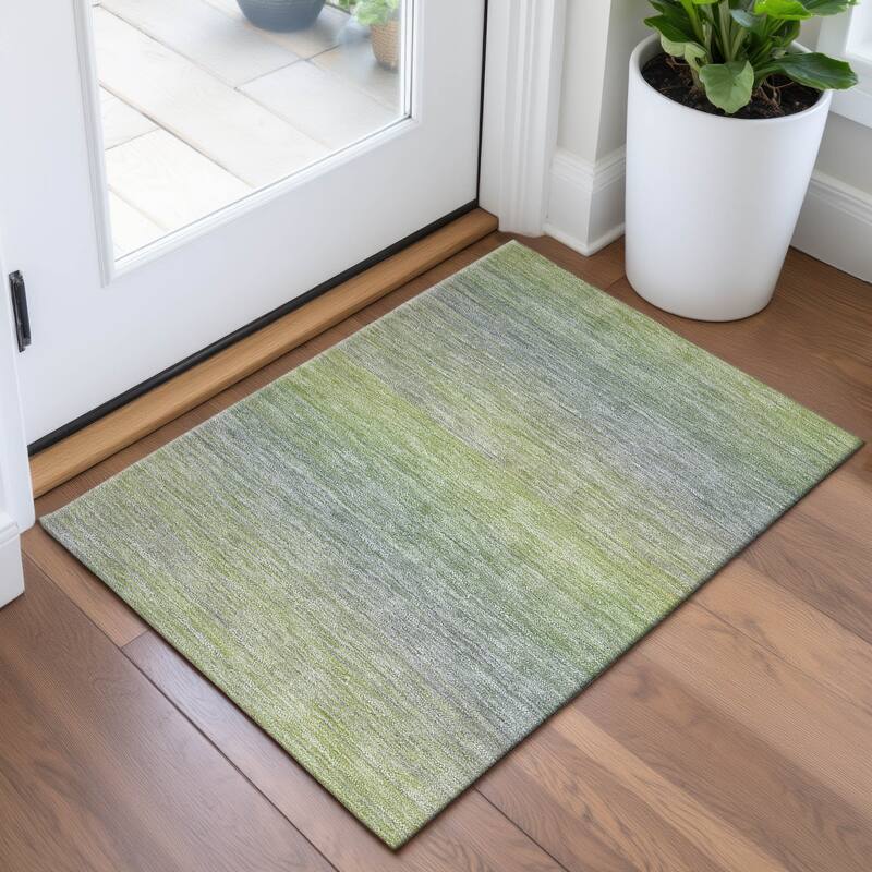 Premium Washable Super Soft Casual Ombre Mayfield Rug - Aloe - 1'8" x 2'6"