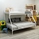 preview thumbnail 2 of 5, White Twin-over-Full Heavy Duty Metal Bunk Bed