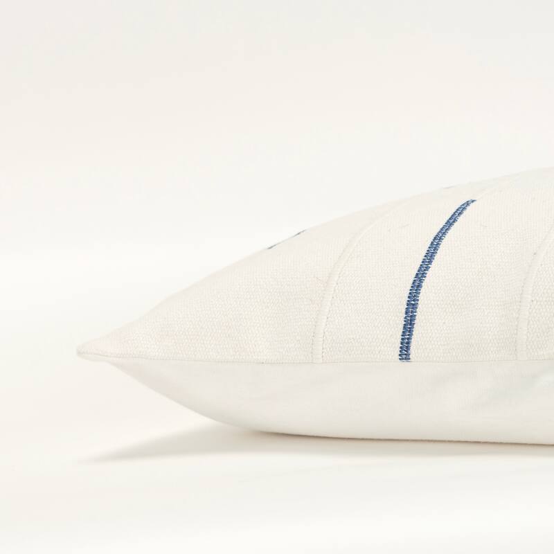 Rizzy Home Transitional Ivory Decorative Pillow Cover 14"x20"