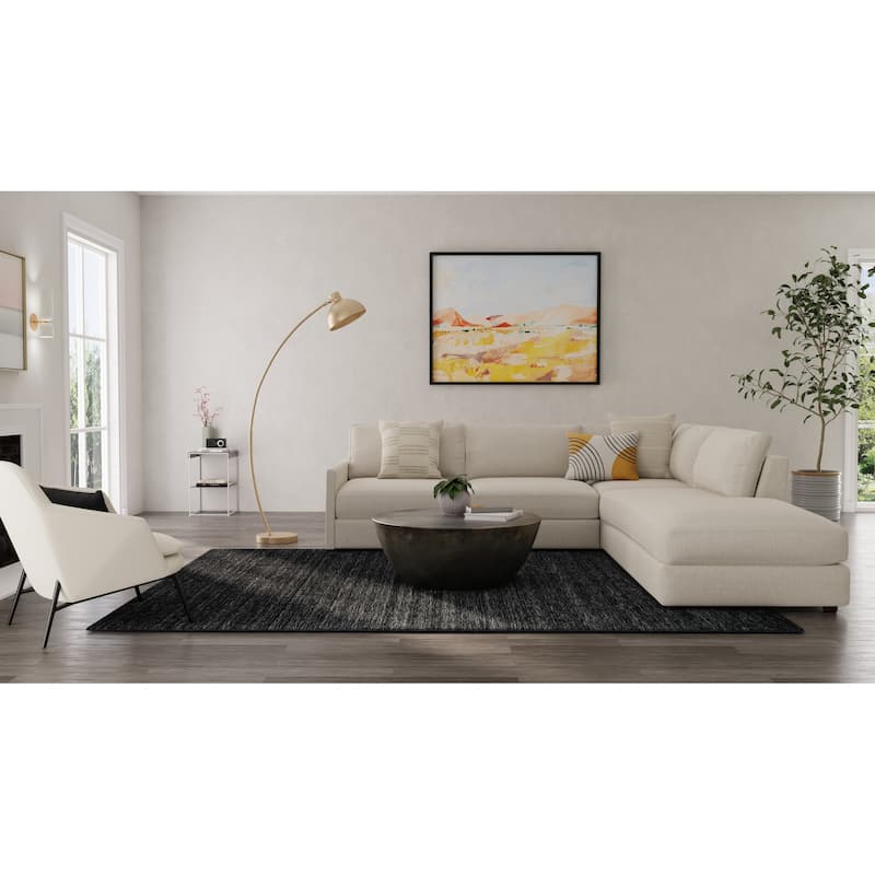 Grand Bazaar Celano Hand Woven Solid Modern Area Rug