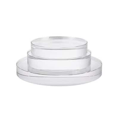 Artissance 10"W Acrylic Round Base, Home Accent Art Decor - Min 2 - 10" L x 10" W x 2" H