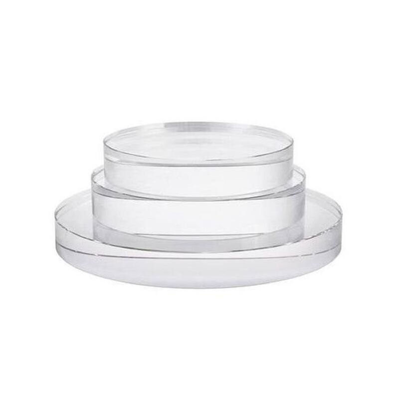 Artissance Round Transparent Glass Crystal Base, Home Accent Art Decor - 8"