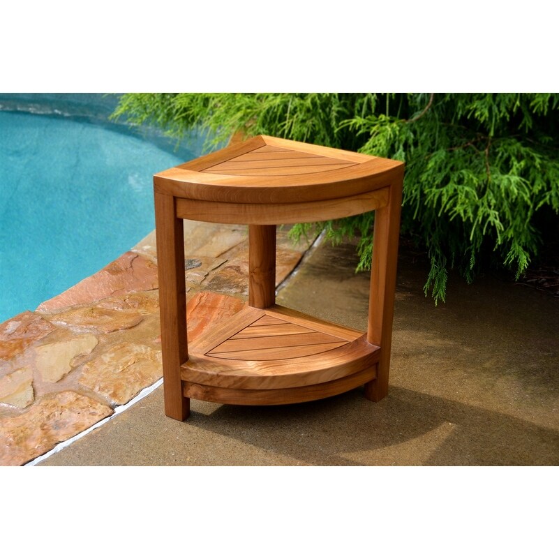 Jakarta Teak Wood Outdoor Shower Stool 12