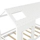 preview thumbnail 32 of 34, Rustic Twin House Bed with Skylight & Guardrails - Sturdy Wooden Support