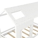 preview thumbnail 5 of 7, White Modern Pine Wood House Bed with Roof, Window, Sturdy Construction