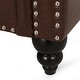 preview thumbnail 25 of 38, Drury Channel Stitch Faux Leather Sofa with Nailhead Trim by Christopher Knight Home - 83.00" L x 32.50" W x 27.00" H