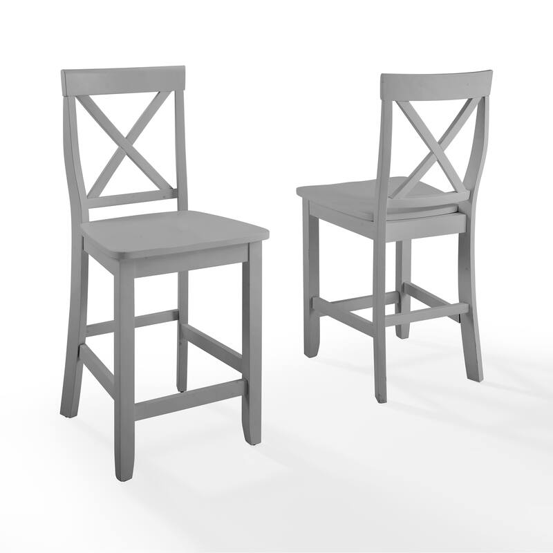 Crosley X-Back 2Pc Counter Stool Set - 21 "W x	44 "D x 11 "H