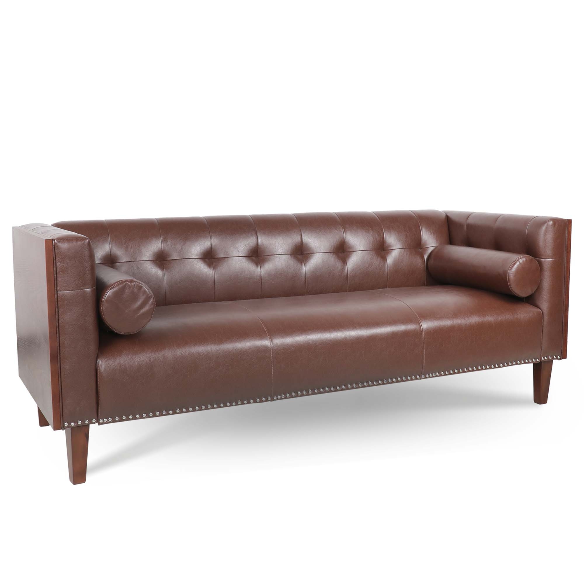 5 seater straight sofa leather outlet