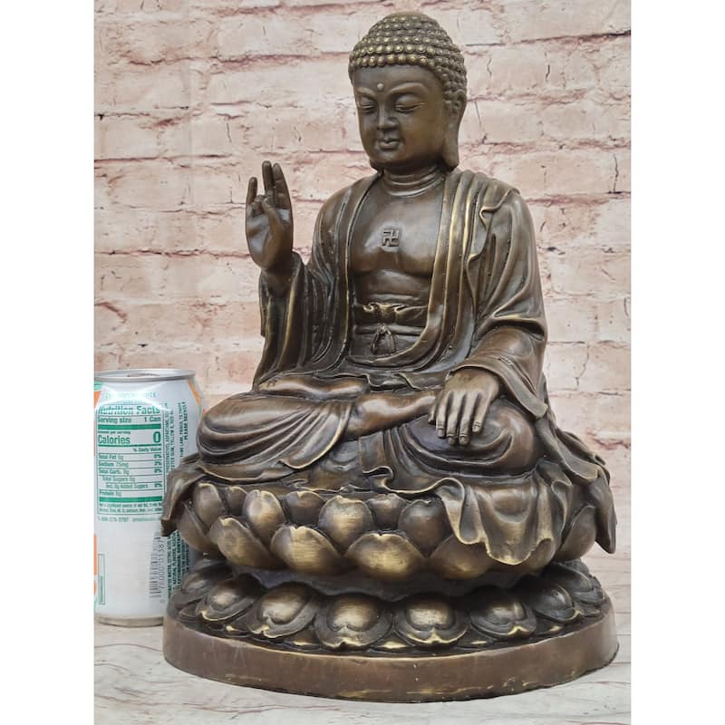 Meditating Shakyamuni Buddha Bronze Sculpture Statue Original Art