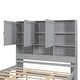 preview thumbnail 8 of 16, Queen Size Platform Bed with Storage Headboard and 4 Drawers