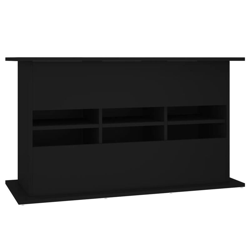 vidaXL Stylish Aquarium Stand Black Engineered wood 40 x 16.1 x 22.8 in - 16.1 x 40 x 22.8