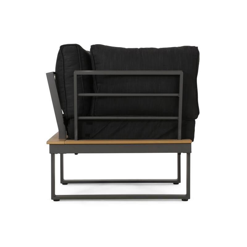 Sterling Aluminum 4-piece Sofa Set with Cushions by Christopher Knight Home