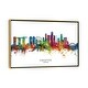 preview thumbnail 4 of 10, iCanvas "Singapore Skyline" by Michael Tompsett Framed Gold - 18x26