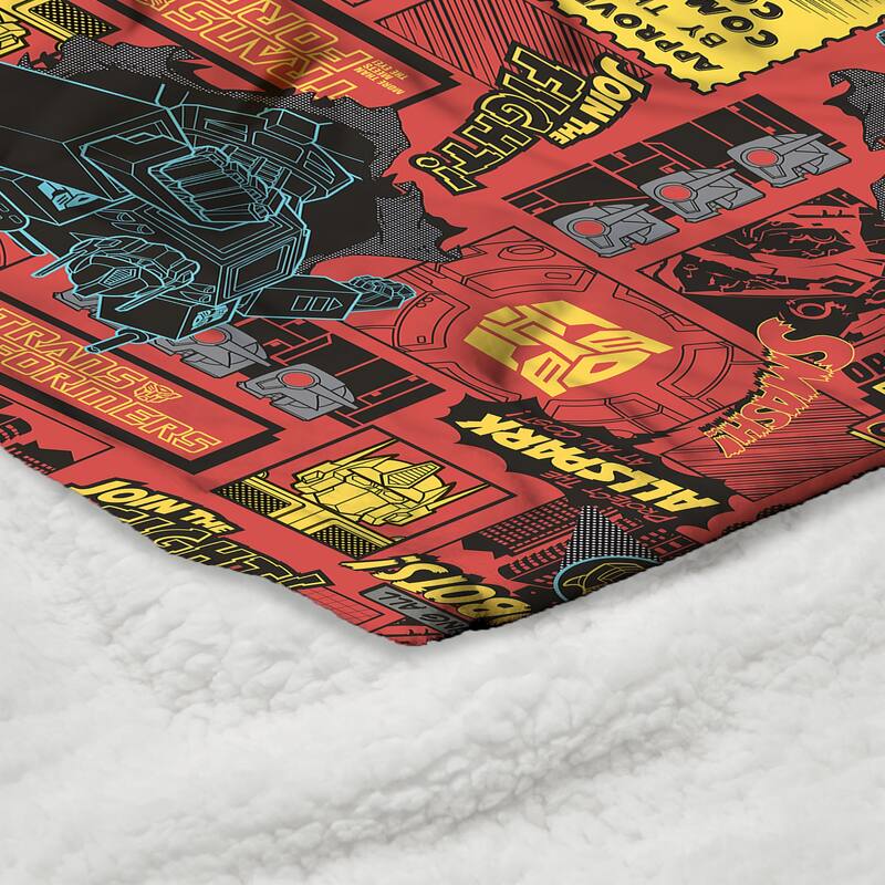 Hasbro Transformers Silk Touch Sherpa Throw Blanket
