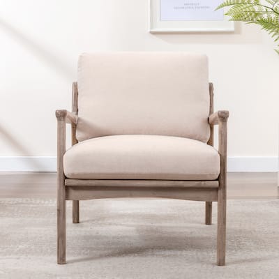 Mid Century Modern Accent Wood Frame Chair